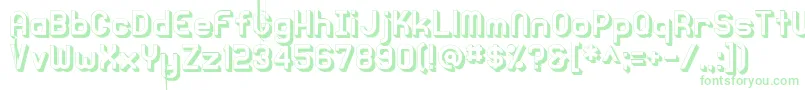 Knochen3DRegular Font – Green Fonts on White Background