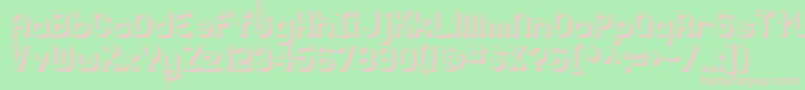 Knochen3DRegular Font – Pink Fonts on Green Background