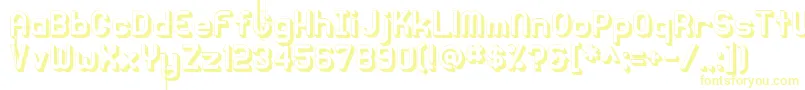 Knochen3DRegular Font – Yellow Fonts on White Background