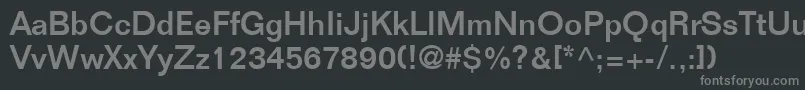 Шрифт FolioLtMedium – серые шрифты на чёрном фоне