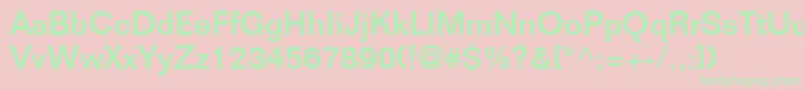 FolioLtMedium Font – Green Fonts on Pink Background