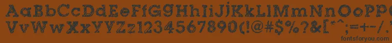 DibbleNibbleSquare Font – Black Fonts on Brown Background