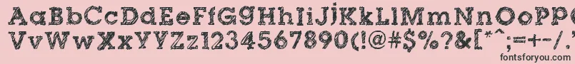 DibbleNibbleSquare Font – Black Fonts on Pink Background