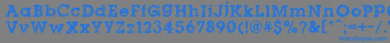 Шрифт DibbleNibbleSquare – синие шрифты на сером фоне