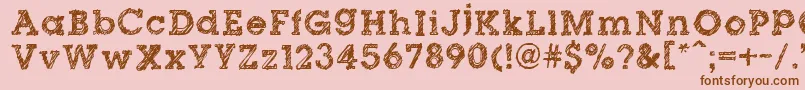 DibbleNibbleSquare Font – Brown Fonts on Pink Background
