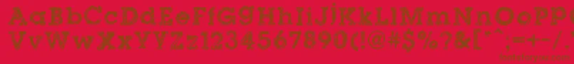 DibbleNibbleSquare Font – Brown Fonts on Red Background