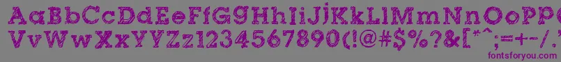 DibbleNibbleSquare Font – Purple Fonts on Gray Background