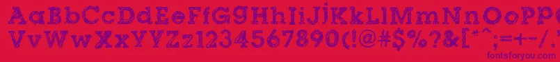DibbleNibbleSquare Font – Purple Fonts on Red Background