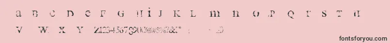 フォントAllUsedUp – ピンクの背景に黒い文字