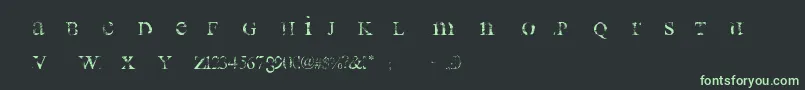 Шрифт AllUsedUp – зелёные шрифты на чёрном фоне