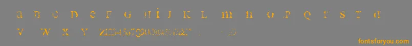 Шрифт AllUsedUp – оранжевые шрифты на сером фоне