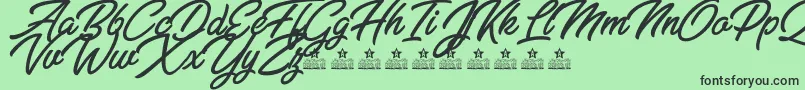 ZabritzkyesPersonalUse Font – Black Fonts on Green Background