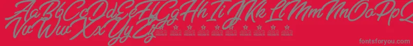 ZabritzkyesPersonalUse Font – Gray Fonts on Red Background