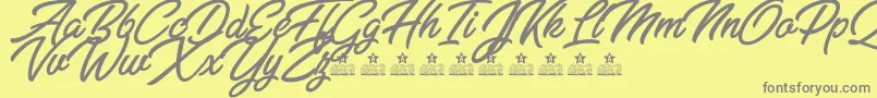 ZabritzkyesPersonalUse Font – Gray Fonts on Yellow Background