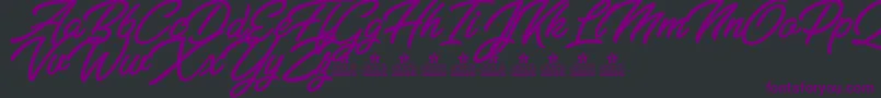 ZabritzkyesPersonalUse-Schriftart – Violette Schriften auf schwarzem Hintergrund