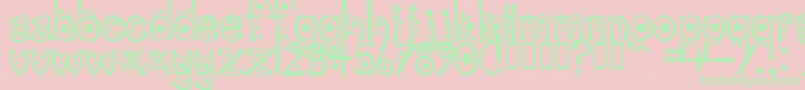 Sabrinas Font – Green Fonts on Pink Background