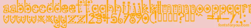 Sabrinas Font – Orange Fonts on Pink Background