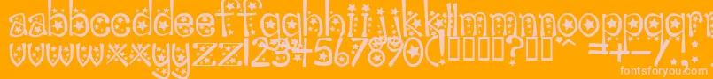 Czcionka Sabrinas – różowe czcionki na pomarańczowym tle