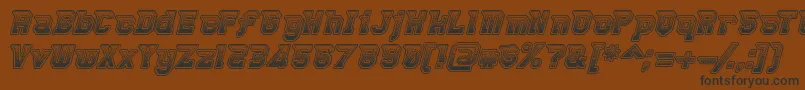 Robbierocketpants Font – Black Fonts on Brown Background