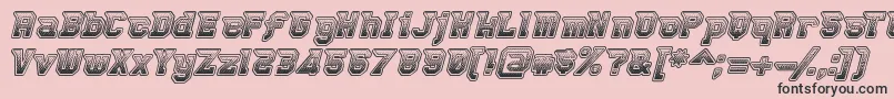 Robbierocketpants Font – Black Fonts on Pink Background