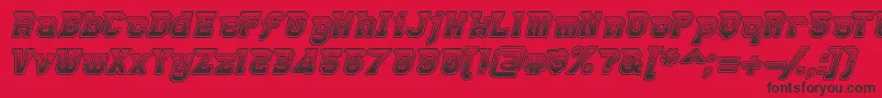 Robbierocketpants Font – Black Fonts on Red Background