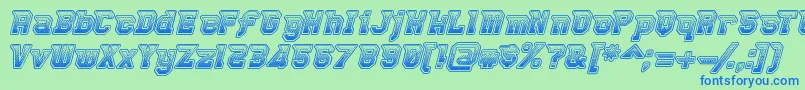 Robbierocketpants Font – Blue Fonts on Green Background