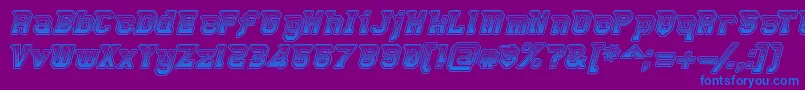 Robbierocketpants Font – Blue Fonts on Purple Background