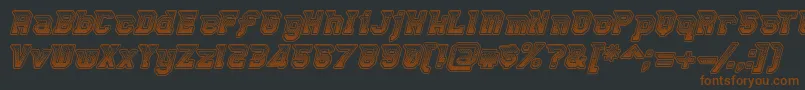 Robbierocketpants Font – Brown Fonts on Black Background