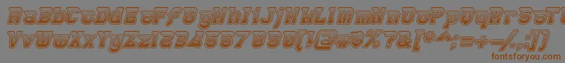 Шрифт Robbierocketpants – коричневые шрифты на сером фоне