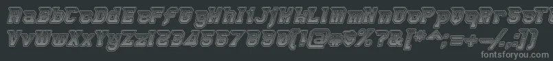 Robbierocketpants Font – Gray Fonts on Black Background