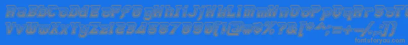 Шрифт Robbierocketpants – серые шрифты на синем фоне