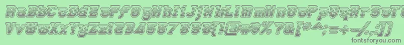 Robbierocketpants Font – Gray Fonts on Green Background