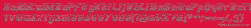 Robbierocketpants Font – Gray Fonts on Red Background