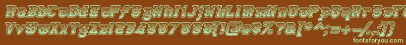 Robbierocketpants Font – Green Fonts on Brown Background