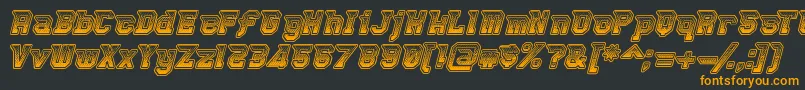 Robbierocketpants Font – Orange Fonts on Black Background