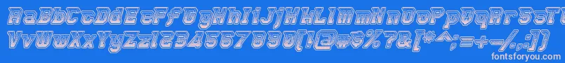 Robbierocketpants Font – Pink Fonts on Blue Background