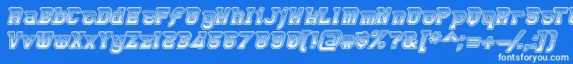 Robbierocketpants Font – White Fonts on Blue Background