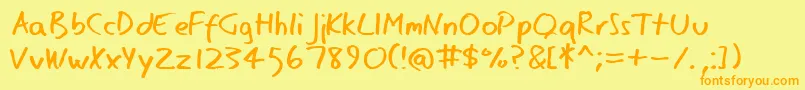 fuente Eager – Fuentes Naranjas Sobre Fondo Amarillo