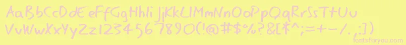 Eager Font – Pink Fonts on Yellow Background