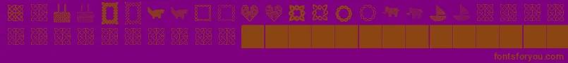 AJKnots Font – Brown Fonts on Purple Background