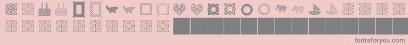 AJKnots Font – Gray Fonts on Pink Background