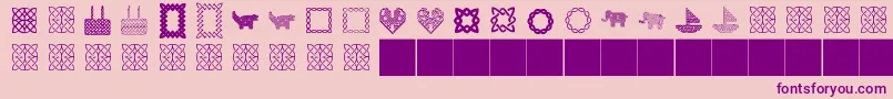 Fonte AJKnots – fontes roxas em um fundo rosa