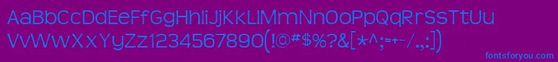 Teenlite Font – Blue Fonts on Purple Background