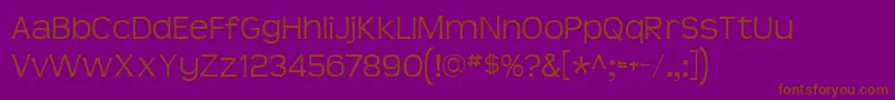 Teenlite-fontti – ruskeat fontit violetilla taustalla