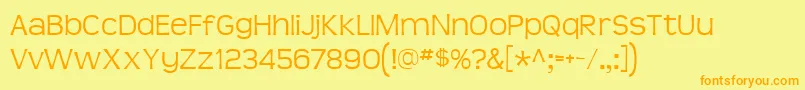 Teenlite Font – Orange Fonts on Yellow Background