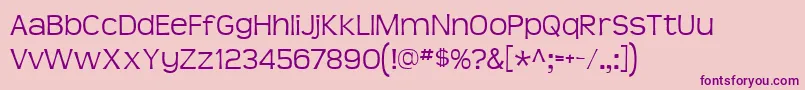 Teenlite Font – Purple Fonts on Pink Background