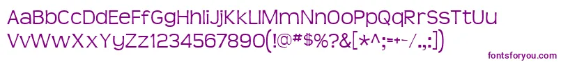 Teenlite-fontti – violetit fontit valkoisella taustalla