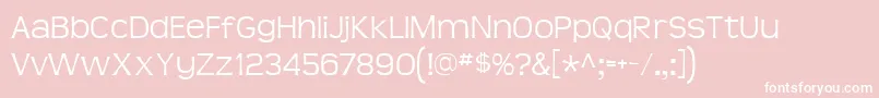 フォントTeenlite – ピンクの背景に白い文字
