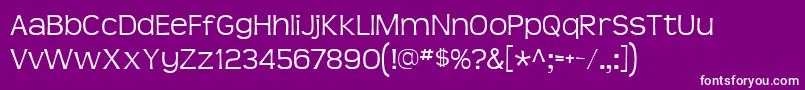 フォントTeenlite – 紫の背景に白い文字