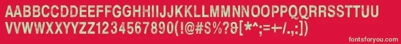 HellFinland Font – Green Fonts on Red Background